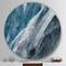 Designart - Splash Blue Indigo - Geometric Metal Circle Wall Art